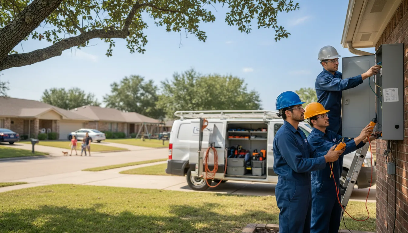 Certified electrician providing emergency electrical services in Rankin, TX